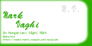 mark vaghi business card